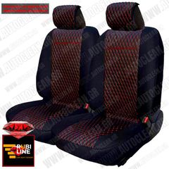 MITSUBISHI ECLIPSE CROSS ΚΑΛΥΜΜΑΤΑ ΤΕΧΝΟΔΕΡΜΑ RUBI ΜΑΥΡΟ - ΚΟΚΚΙΝΗ ΚΛΩΣΤΗ ME ΚΟΚΚΙΝΟ ΚΕΝΤΗΜΑ ECLIPSE CROSS ΣΕΤ 2ΤΜΧ