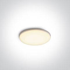 One Light Στρογγυλό Χωνευτό LED Spot 6W SMD 3000K 120° Frameless Die Cast Λευκό IP65 230V - 10106CF/W