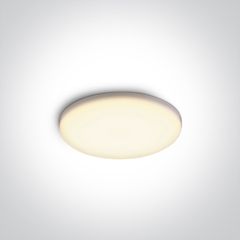 One Light Στρογγυλό Χωνευτό LED Spot 8W SMD 3000K 120° Frameless Die Cast Λευκό IP65 230V - 10108CF/W