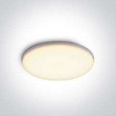 One Light Στρογγυλό Χωνευτό LED Spot 15W SMD 3000K 120° Frameless Die Cast Λευκό IP65 230V - 10115CF/W