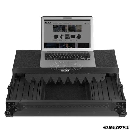 UDG GEAR U91019BL3 UDG Ultimate Flight Case Multi Format XL Black MK3 Plus (Laptop Shelf)