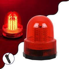 GloboStar® 85156 PRO Series φάρος σήμανσης οχήματος πυροσβεστικής για αυτοκίνητα & φορτηγά 6 προγράμματα φωτισμού STROBE LED 20W DC 10-30V αδιάβροχος IP65 κόκκινο