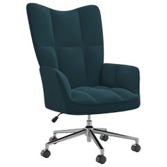 Πολυθρόνα Relax Μπλε Βελούδινη