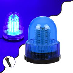 GloboStar® 85158 PRO Series Φάρος Σήμανσης Οχήματος Αστυνομίας 6 Προγραμμάτων Φωτισμού STROBE LED 20W DC 10-30V Αδιάβροχος IP65 Μπλε-thumb-1