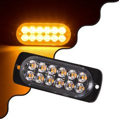 GloboStar® 85264 PRO Series Μπάρα Σήμανσης Οχήματος Οδικής Βοήθείας Φωτισμού STROBE LED SMD 3030 12W DC 12-24V Αδιάβροχη IP65 Πορτοκαλί