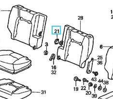 Καπάκι τεμπέλη πίσω καθισμάτων Honda CR-V '97- '00 (82188S10J01ZA) COVER, ARMREST PIVOT