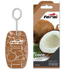 Αρωματικό αυτοκινήτου κρεμαστό Feral fruity collection coconut