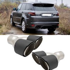ΕΞΑΤΜΙΣΕΙΣ Carbon Fiber Exhaust Muffler Tips Land Rover Range Rover and SUVs Matte Finish Look Inlet 7.8cm