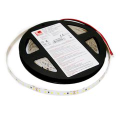 LED ταινία λευκή αυτοκόλλητη 5m 24VDC 9.6W/m 2835 120LED/m ψυχρό φως 6500K IP54