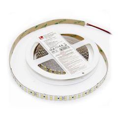 LED ταινία λευκή αυτοκόλλητη 5m 24VDC 24W/m με θερμό λευκό φως 3000K 252LED/m 2835 IP54