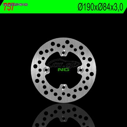 Δισκοπλακα Πισω Στρογγυλη Fix Yamaha Yz65 17-23, Yz80 94-01, Yz85 04-23 757 | Ng