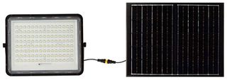 V-TAC Ηλιακός Προβολέας LED 20W 1800lm IP65 με Χειριστήριο & αντικαταστάσιμη μπαταρία Μαύρο Σώμα Ψυχρό Λευκό 7827