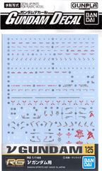GUNDAM - Gundam Decal 125 RG 1/144 vGUNDAM - Model Kit