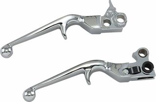 Κωδ.253810 KURYAKYN ζευγάρι μανέτες φρένου συμπλέκτη Trigger KUR1029 ασημί τηλ.215-215-8211