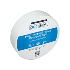 Μονωτική ταινία PVC ACAELEC σε λευκό χρώμα 0.13mmx19mmx20yds
