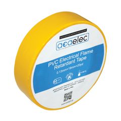 Μονωτική ταινία PVC ACAELEC σε κίτρινο χρώμα 0.13mmx19mmx20yds