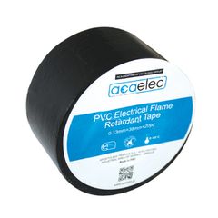 Μονωτική ταινία PVC ACAELEC σε μαύρο χρώμα 0.13mmx38mmx20yds