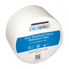 Μονωτική ταινία PVC ACAELEC σε λευκό χρώμα 0.13mmx38mmx20yds