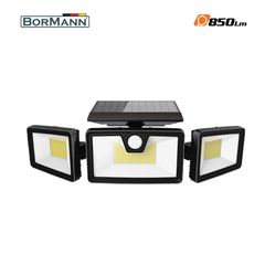 BORMANN BLF4020 Ηλιακός Προβολέας Led Ασφαλείας 8.5W,Ανιχνευτή Κινησης,Φωτο/κο Πάνελ, 6500K, 850Lum - BLF4020