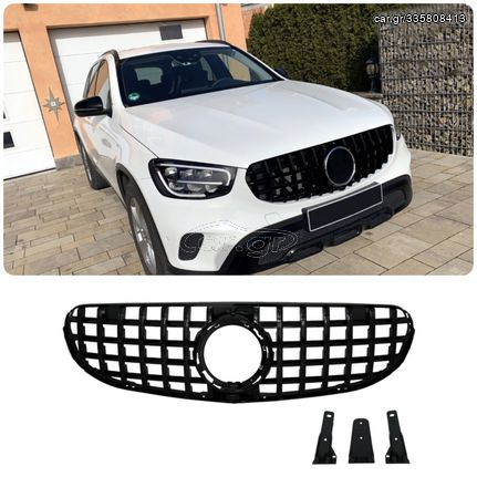 ΜΑΣΚΑ ΕΜΠΡΟΣ Mercedes GLC X253 C253 Facelift (2020-up) Standard & Offroad GTR Panamericana Design All Black