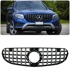 ΜΑΣΚΑ ΕΜΠΡΟΣ Mercedes GLC X253 C253 Facelift (2020-up) Standard&OFF-ROAD GTR Panamericana Design Chrome
