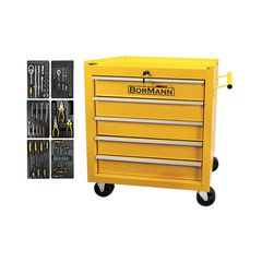 BWR7100SET Εργαλειοφορέας με 5 Συρτάρια & Στοπ - 66 Εργαλεία - ΕΡΓΑΛΕΙΟΦΟΡΕΙΣ - BORMANN (#053712)