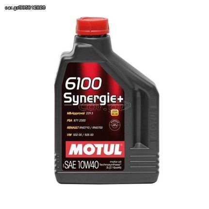 MOTUL 6100 SYNERGIE+ 10W40, Λάδι Κινητήρα 2L