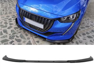 ΕΜΠΡΟΣ ΣΠΟΙΛΕΡ Front Bumper Lip Extension Spoiler Peugeot 208 Mk2 (2020-Up) Piano Black