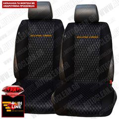 MITSUBISHI ECLIPSE CROSS ΠΛΑΤΟΚΑΘΙΣΜΑΤΑ ΤΕΧΝΟΔΕΡΜΑ RUBI ΜΑΥΡΟ ME  ΠΟΡΤΟΚΑΛΙ  ΚΕΝΤΗΜΑ ECLIPSE CROSS ΣΕΤ 2ΤΜΧ