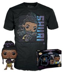 Funko Pop! Tees (Adult): Marvel Black Panther - Shuri (Glows in the Dark) Bobble-Head Vinyl Figure T-Shirt (S)