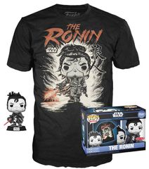 Funko Pop! Tee (Adult): Disney Star Wars Visions - The Ronin (Special Edition) Bobble-Head Vinyl Figure and T-Shirt (M)
