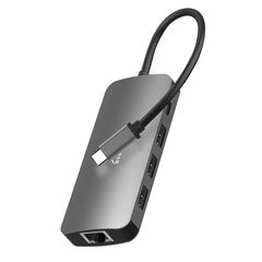 Hub Media-Tech MT5044 8 σε 1 USB-C με 3xUSB 3.0, USB-C PD, HDMI, RJ45, SD και Micro SD Θύρες Γκρι