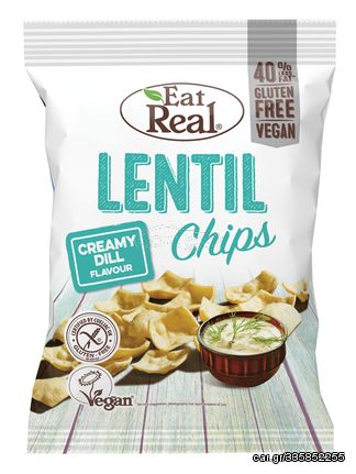 Τσιπς Φακής Creamy Dill Eat Real 40g