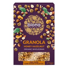 Granola με Μέλι και Φουντούκια ΧΩΡΙΣ ΖΑΧΑΡΗ Biona 375g ΒΙΟ