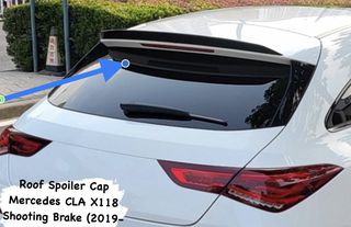 ΑΕΡΟΤΟΜΗ Roof Spoiler Cap Mercedes CLA X118 Shooting Brake (2019-Up) Piano Black