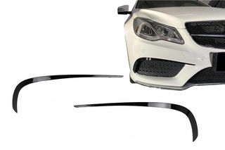 ΣΕΤ ΣΠΟΙΛΕΡ Front Bumper Flaps Side Fins Flacs for Mercedes E-Class C207 Coupe A207 Cabriolet Facelift Sport Line (2013-2017)