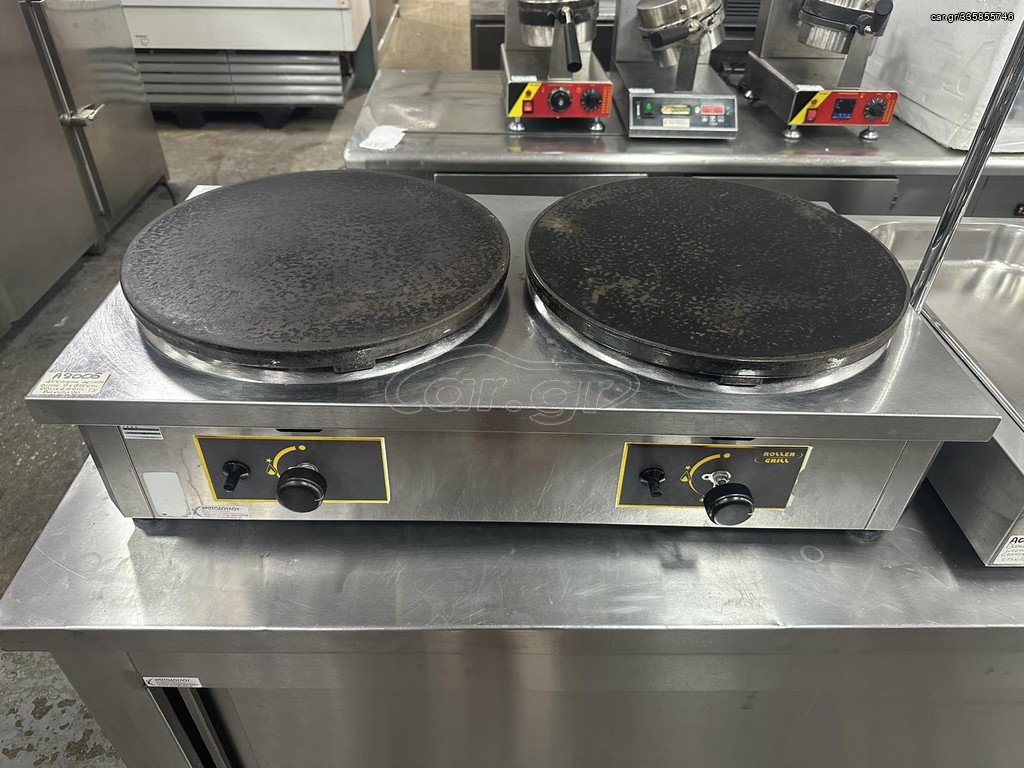 Κρεπιέρα αερίου διπλή Roller Grill (Α2006)