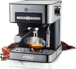 Μηχανή Espresso Pyrex SB-380 850W Πίεσης 20bar Ασημί