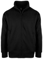 Deal - 00151 Unisex ζακέτα φούτερ χωρίς κουκούλα 300gsm - 50% Βαμβάκι - 50% Πολυέστερ BLACK