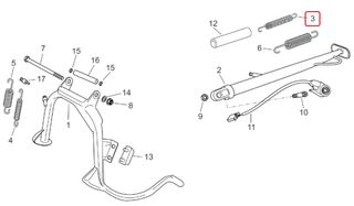 Ελατήριο Πλαινού Στάντ Εσωτερικό Scarabeo Scarabeo 100 2T eng.Yamaha 2000 ZD4RE0 AP8221211