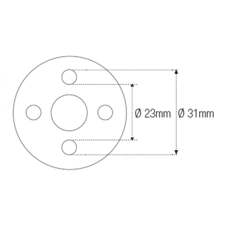 Jmp Spanner Nut Socket For Steering Stem Id23Mm/Od31Mm 4 Pins Ducati