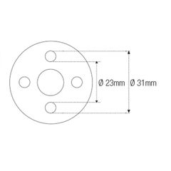Jmp Spanner Nut Socket For Steering Stem Id23Mm/Od31Mm 4 Pins Ducati