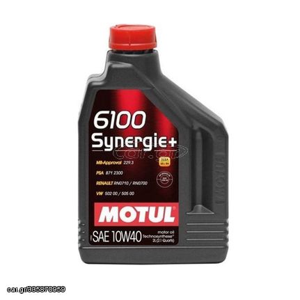 MOTUL 6100 SYNERGIE+ 10W40 A3/B4, Λάδι Κινητήρα 4L