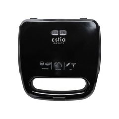 Estia Black Plus 06-10027 Μαύρη Τοστιέρα για 2 Τοστ 750W *