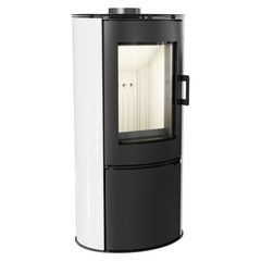 Kratki Koza/AB/S/DR/Kafel Χαλύβδινη Ξυλόσομπα 8kW Λευκή