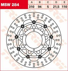 Κωδ.256523 TRW δισκόπλακα στρογγυλή πλευστή 310mm MSW284 για HONDA ST 1300 ABS 02-14 / HONDA ST 1300 02-04 τηλ.215-215-8211