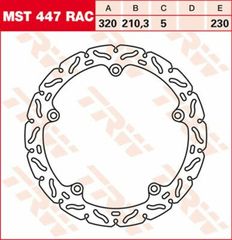 Κωδ.258827 TRW δισκόπλακα μαργαρίτα Rac 320mm MST447RAC για HONDA NC 750 X ABS 14-23 / HONDA NC 750 XD ABS 14-22 τηλ.215-215-8211