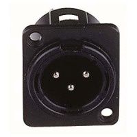 DAP AUDIO XMC103B XLR 3p. chassis, Black housing Male - DAP AUDIO