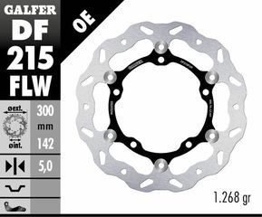 Κωδ.263174 GALFER δισκόπλακα μαργαρίτα πλευστή Wave® 300mm DF215FLW για KAWASAKI NINJA 650 ABS 17-24 / KAWASAKI Z 650 ABS 17-24 τηλ.215-215-8211