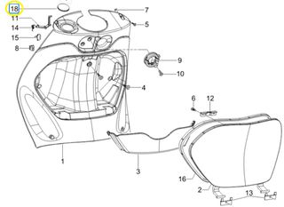 Τάπα Εσωτερικής Ποδιάς Piaggio Zip 100 4T NOABS E2 2006-2010 LBMM25200 483859